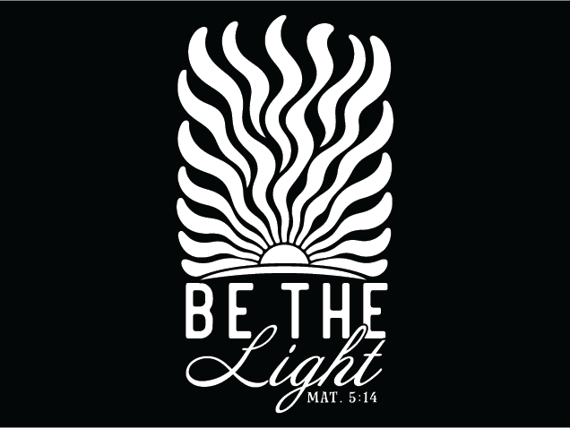 Be The Light, Mat 5:14 Free SVG File for Members – bible verse, tshirt design