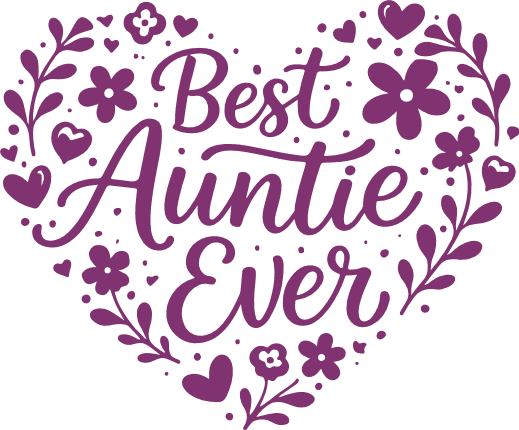 Best Auntie Ever heart Free SVG File – aunt's day gift, tshirt design