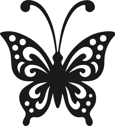 Elegant Butterfly silhouette Free SVG File – Butterfly clipart image