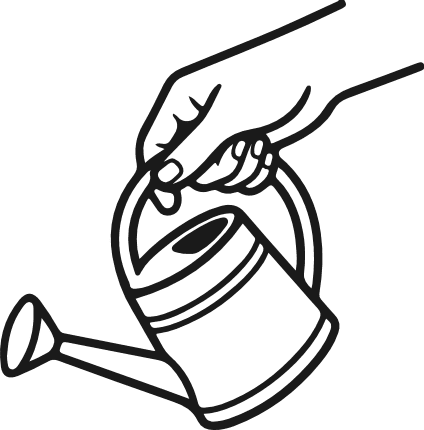 Hand Holding Watering Can Free SVG File – gardening clipart image