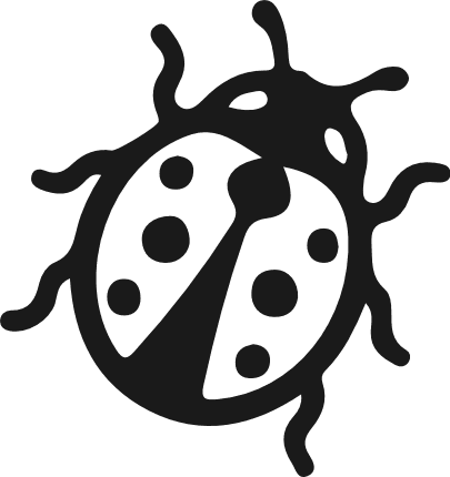 Cute Ladybug silhouette Free SVG File – Simple insect clipart