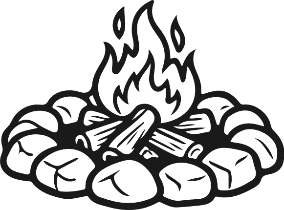 Bonfire Wood Logs Free SVG File for Members – camp fire clipart image