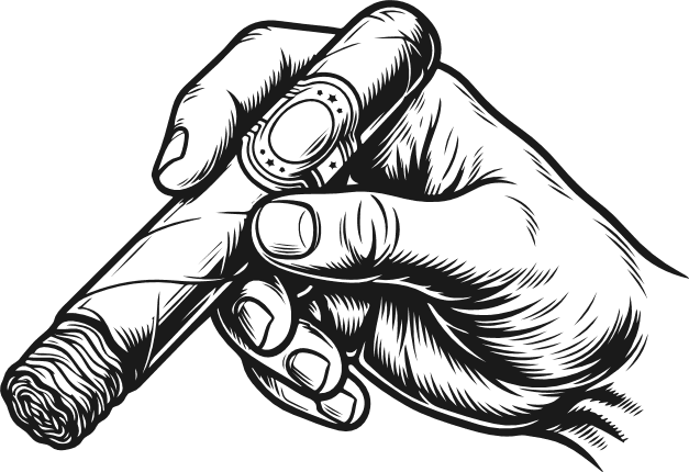 Cigar in Hand Free SVG File for Members – Smoking Clipart image