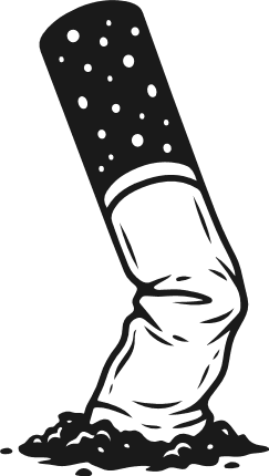 Crushed cigarette Free SVG File for Members – smoking clipart image