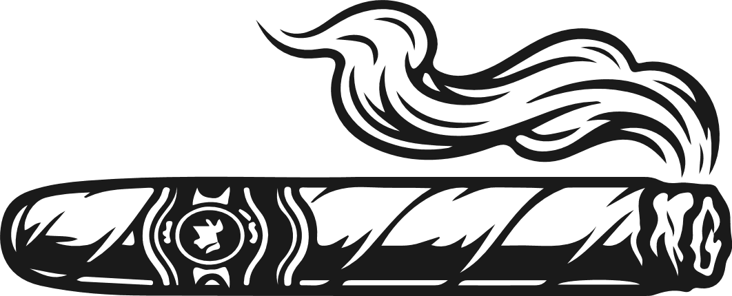 Burning Cigar silhouette Free SVG File for Members – Smoking Clipart