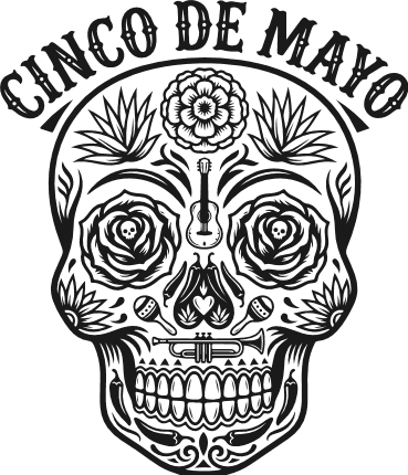 Cinco De Mayo Free SVG File for Members – Sugar Skull, tshirt design