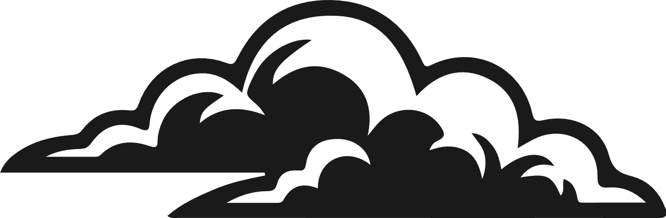 Clouds silhouette Free SVG File – Hand-Drawn clouds clipart image