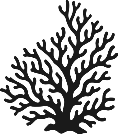 Coral Reef Silhouette Free SVG File – Sea Coral Branch clipart image