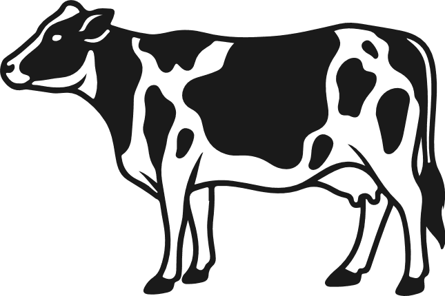 Dairy Cow Silhouette Free SVG File for Members – farm animal clipart image