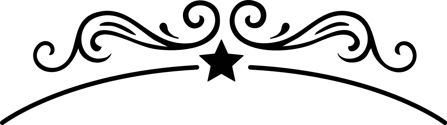 Vintage Swirl Divider with star Free SVG File – Decorative ornamental clipart