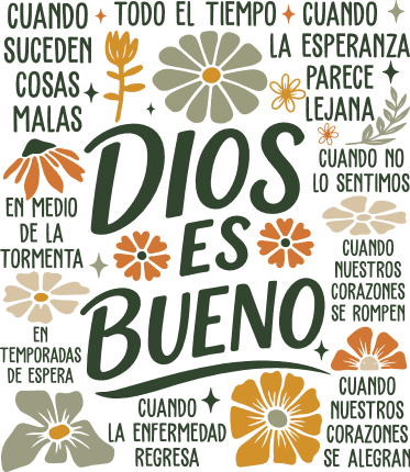 Dios Es Bueno Free SVG File for Members – Spanish Christian Quote