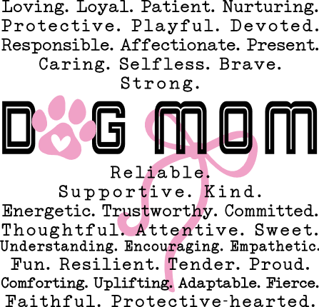 Loving, Loyal, Caring, Dog Mom Free SVG File for Members – Pet lover mom tshirt design