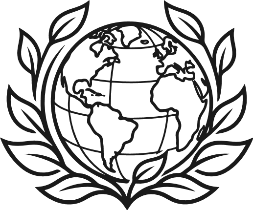 Detailed Earth Globe with Leaves Free SVG File – Earth Day clipart