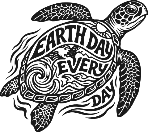 Earth Day, Every Day, sea turtle Free SVG File for Members – wall sign