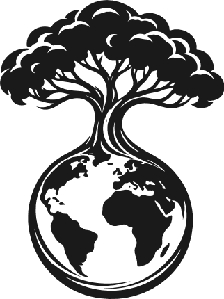 Tree Growing from Earth Globe Free SVG File – Earth Day, clipart image