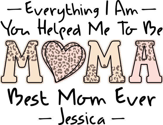 Everything I Am, You Helped Me To Be, Mama Free SVG File for Members – customized mother's day gift