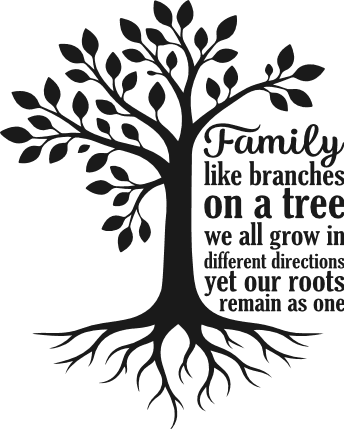 Family, Like Branches on a Tree, we all grow in different directions - Free SVG File for Members