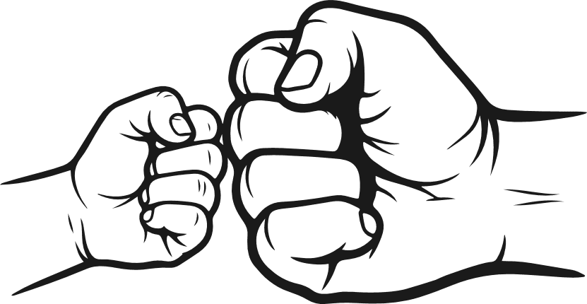 Father Son Fist Bump Free SVG File for Members – father's day, clipart