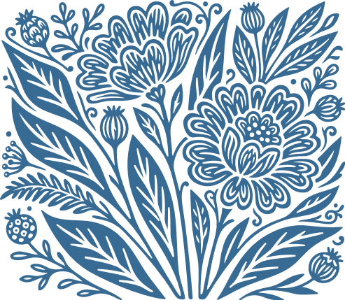 Decorative Botanical Leaves and Flowers Free SVG File for Members – floral clipart