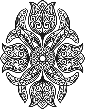 Ornate Floral Mandala Free SVG File for Members – Decorative Flower Pattern clipart