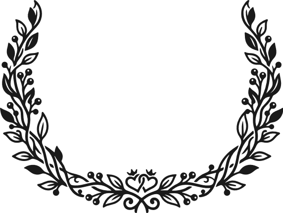 Floral Half Wreath Free SVG File for Members – flowers border clipart