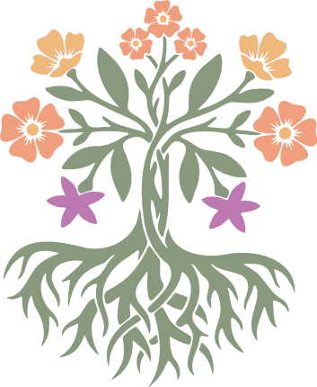 Tree with Flowers and Roots Free SVG File for Members – floral tree clipart