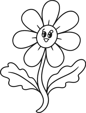 Cartoon face sunflower Free SVG File – floral clipart image