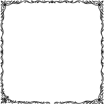 Vintage swirly border frame Free SVG File  – decorative frame clipart