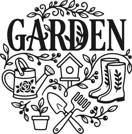 Garden sign Free SVG File for Members – Gardening tools, garden wall decor