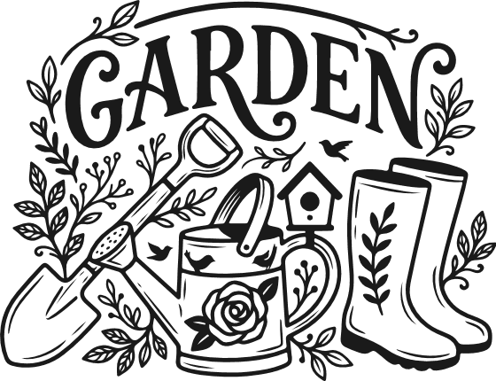 Garden sign, Gardening tools, wall decor - Free SVG File for Members