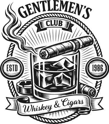 Gentlemen’s Club, Whiskey & Cigars Free SVG File for Members – pub wall sign