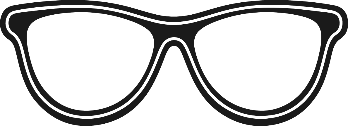 Glasses outline Free SVG File – fashion glasses clipart image