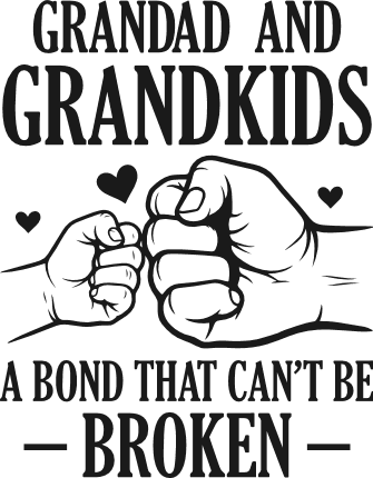 Grandad And Grandkids, A Bond That Can't Be Broken - Free SVG File for Members