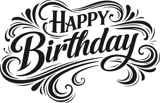Happy Birthday Lettering Free SVG File for Members – birthday card design