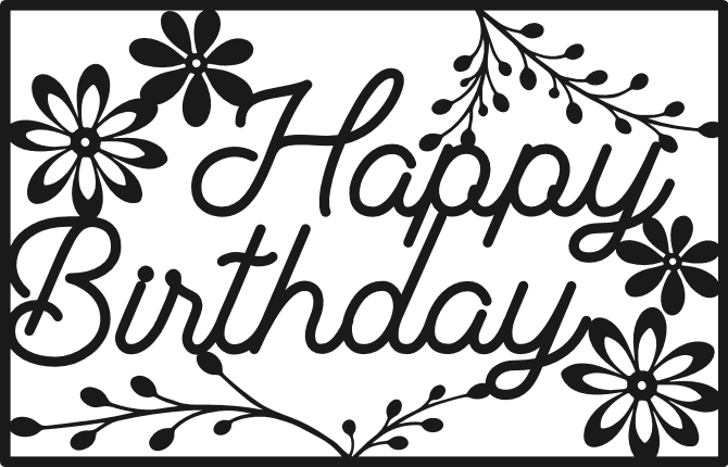 Happy Birthday Free SVG File for Members – birthday card design
