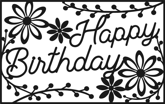 Happy Birthday sign Free SVG File for Members – birthday card design