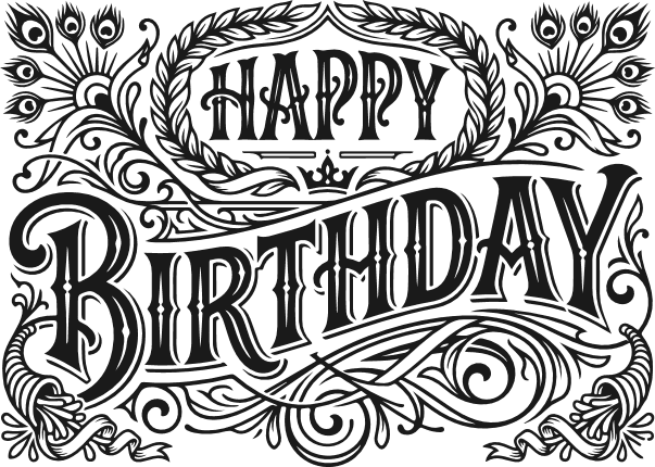 Happy Birthday Free SVG File for Members – birthday card design