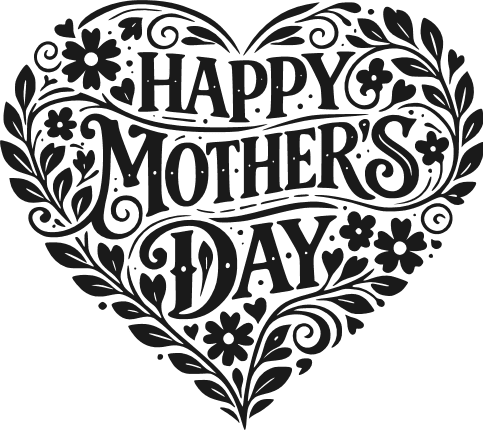 Happy Mother’s Day heart Free SVG File for Members – gift for mom
