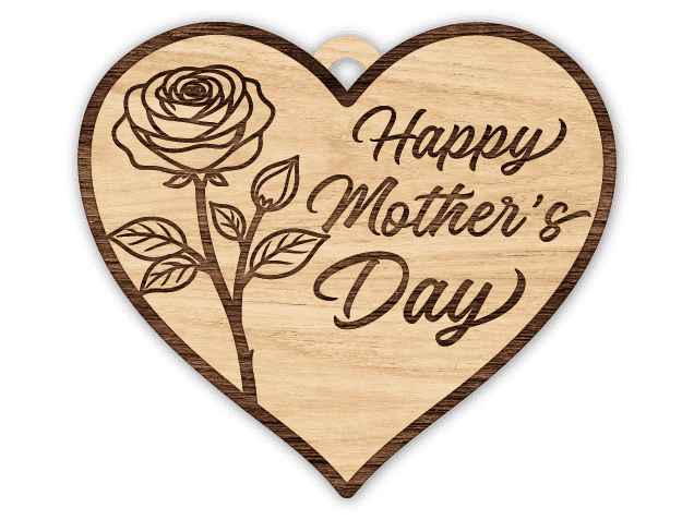 Happy Mother's Day heart Free SVG File for Members – ornamental gift for mom