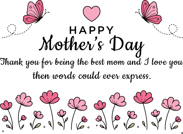 Happy Mother's Day, thank you for being the best mom - Free SVG File for Members