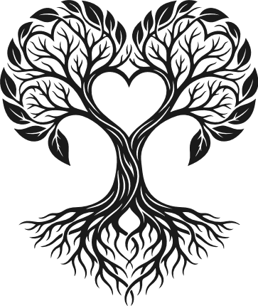 Classic Heart canopy tree Free SVG File for Members – love tree clipart image