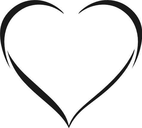 Simple Heart outline Free SVG File – Hand Drawn heart clipart image