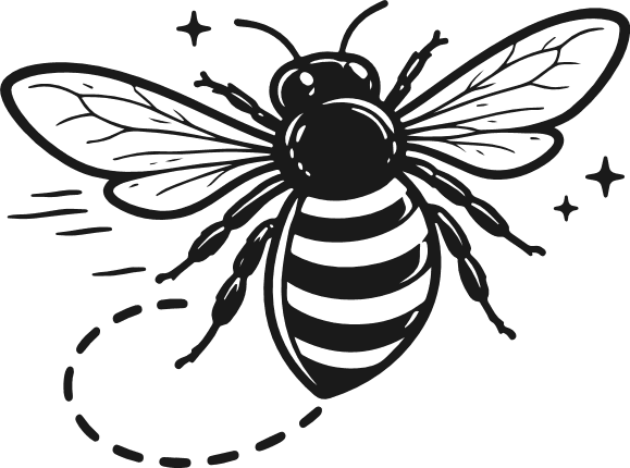 Detailed Honey Bee flying Free SVG File for Members – Flying Bee clipart
