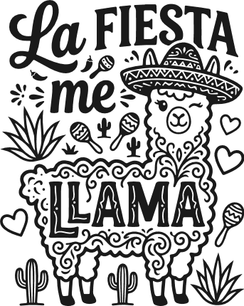 La Fiesta Me Llama Free SVG File for Members – Cinco de Mayo tshirt design