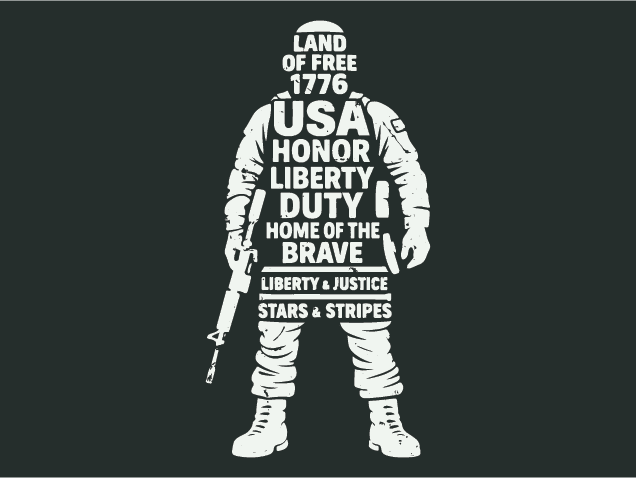 Land Of Free, 1776, USA, soldier Free SVG File for Members – 4th of july design