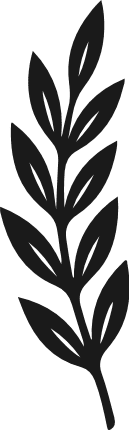 Minimal Leaf Branch Silhouette Free SVG File – leafy stem clipart image