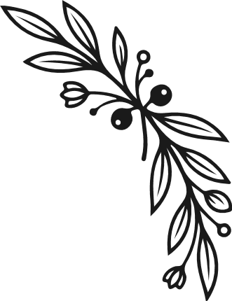 Minimal Floral Branch Free SVG File – Botanical Leaves and Berries Line Art clipart