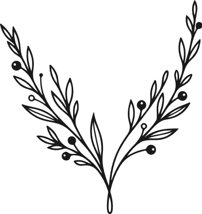 Minimalist Botanical Branch Line Art Free SVG File – Leaves clipart