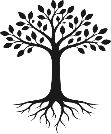 Minimalist Tree with Roots Silhouette Free SVG File for Members – tree of life clipart