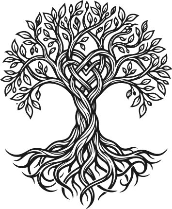 Twisted Trunk Heart Tree Free SVG File for Members – Entwined Branches tree clipart